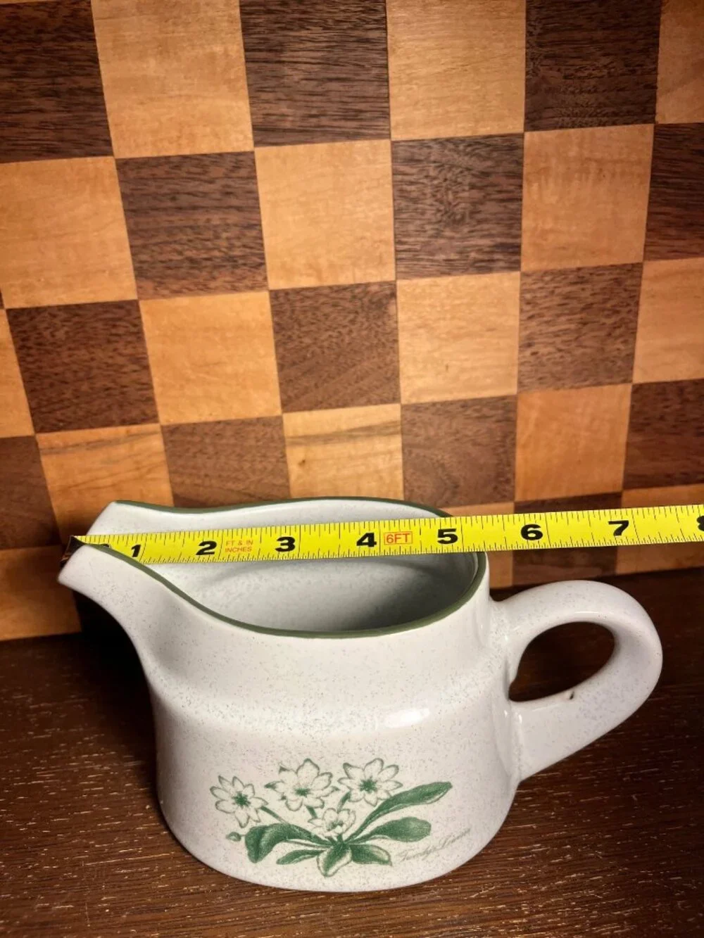 Noritake Green Mountain Flower Pitcher Gravy Boat A794